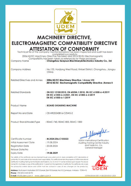 China Changzhou Techelect Electronic Equipment Co., Ltd. zertifizierungen